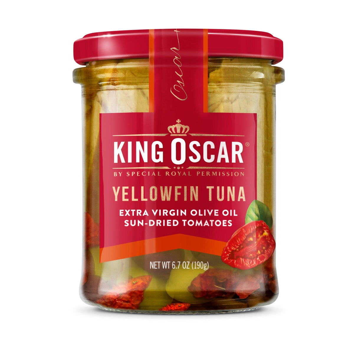 King Oscar, Yellowfin Tuna, Extra Virgin Olive Oil, Green Olives, 6.7 oz (190 g) - Supply Center USA