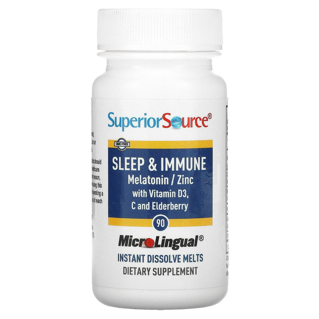 Superior Source, Sleep & Immune, 90 MicroLingual Instant Dissolve Melts - HealthCentralUSA