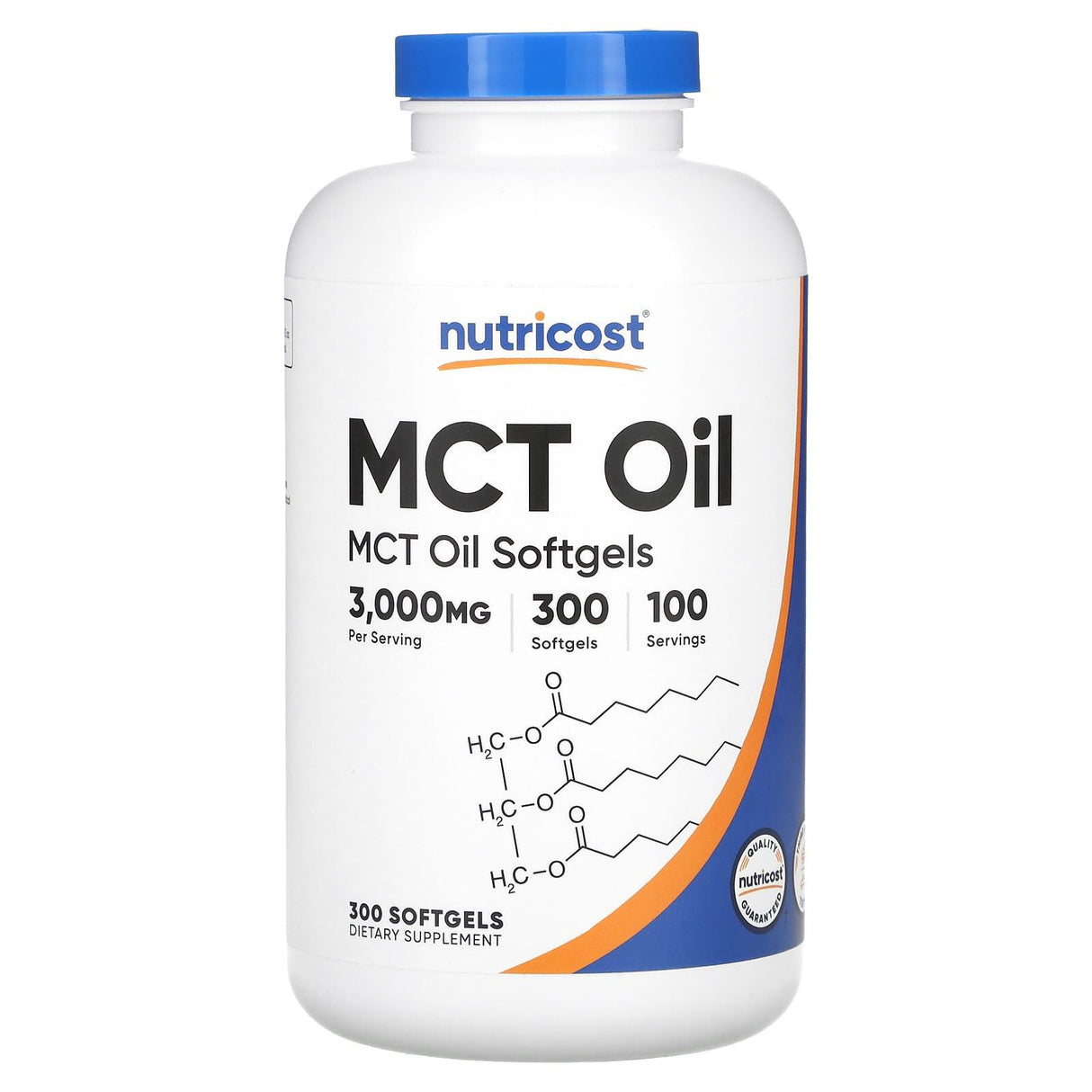 Nutricost, MCT Oil, 1,000 mg , 300 Softgels - Supply Center USA