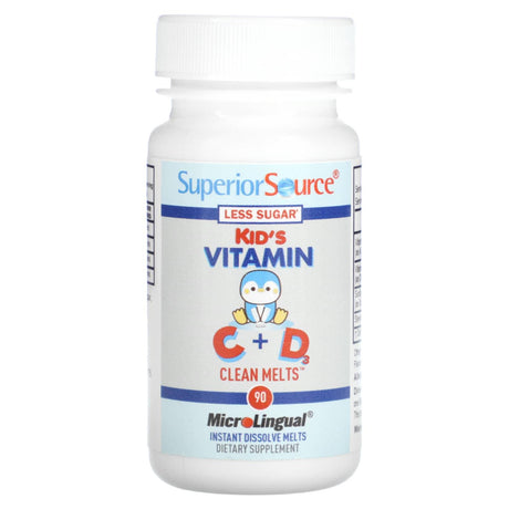 Superior Source, Kid's Vitamin C + D Clean Melts, 90 Instant Dissolve Melts - Supply Center USA