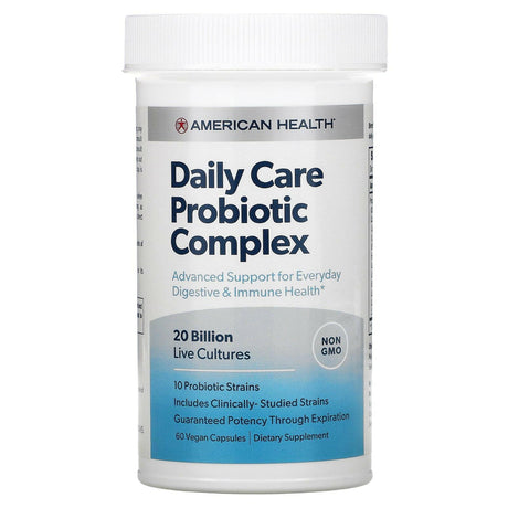 American Health, Daily Care Probiotic Complex, 60 Vegan Capsules - Supply Center USA