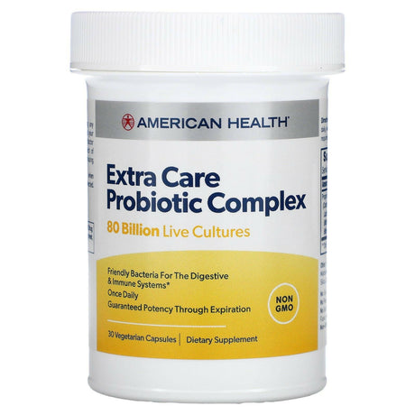 American Health, Extra Care Probiotic Complex, 80 Billion CFU, 30 Vegetarian Capules - Supply Center USA