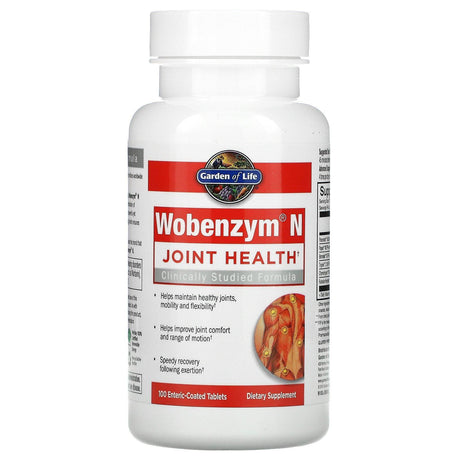 Garden of Life, Wobenzym N, Joint Health, 100 Enteric-Coated Tablets - Supply Center USA