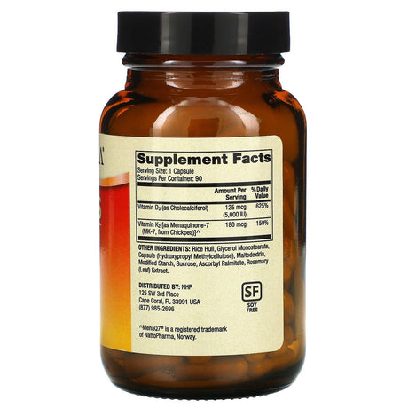 Dr. Mercola, Vitamins D3 & K2, 90 Capsules - Supply Center USA