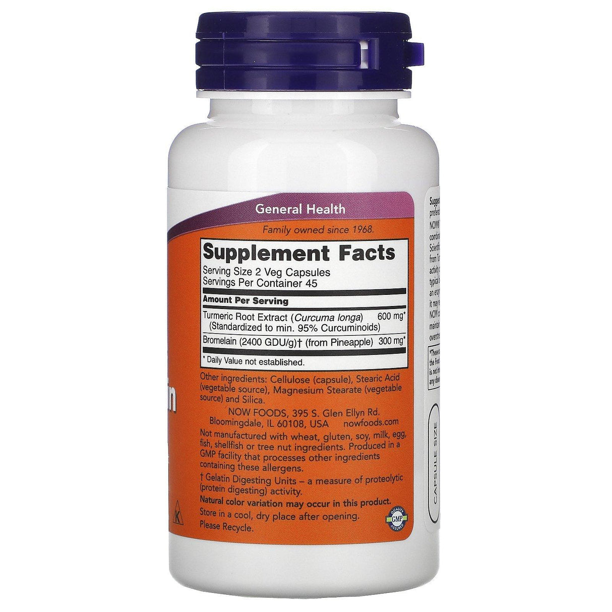 Now Foods, Turmeric & Bromelain, 90 Veg Capsules - Supply Center USA