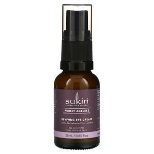 Sukin, Purely Ageless, Reviving Eye Cream, 0.85 fl oz (25 ml) - HealthCentralUSA