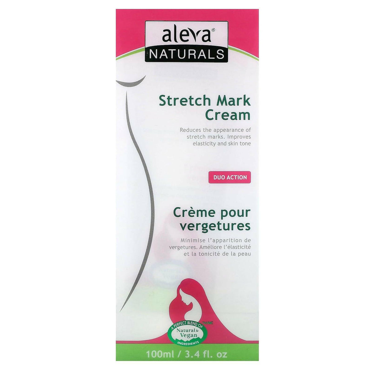 Aleva Naturals, Stretch Mark Cream, Duo Action, 3.4 fl oz (100 ml) - Supply Center USA