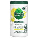 Seventh Generation, Multi-Surface Wipes, Lemon Zest, 70 Wipes - Supply Center USA