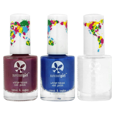 SuncoatGirl, Water-Based Nail Polish, Mermaid Princess, 3 Piece Kit - Supply Center USA