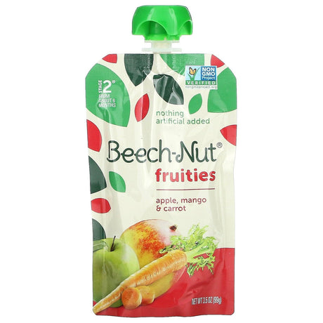 Beech-Nut, Fruities, 6+ Months, Apple, Peach & Strawberries, 12 Pouches, 3.5 oz (99 g) Each - Supply Center USA