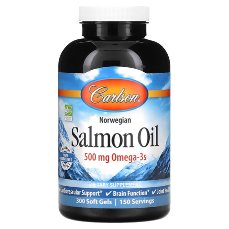 Carlson, Norwegian, Salmon Oil, 250 mg, 180 + 50 Soft Gels - Supply Center USA