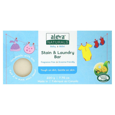 Aleva Naturals, Baby, Stain & Laundry Bar Soap, Fragrance Free, 7.76 oz (220 g) - Supply Center USA