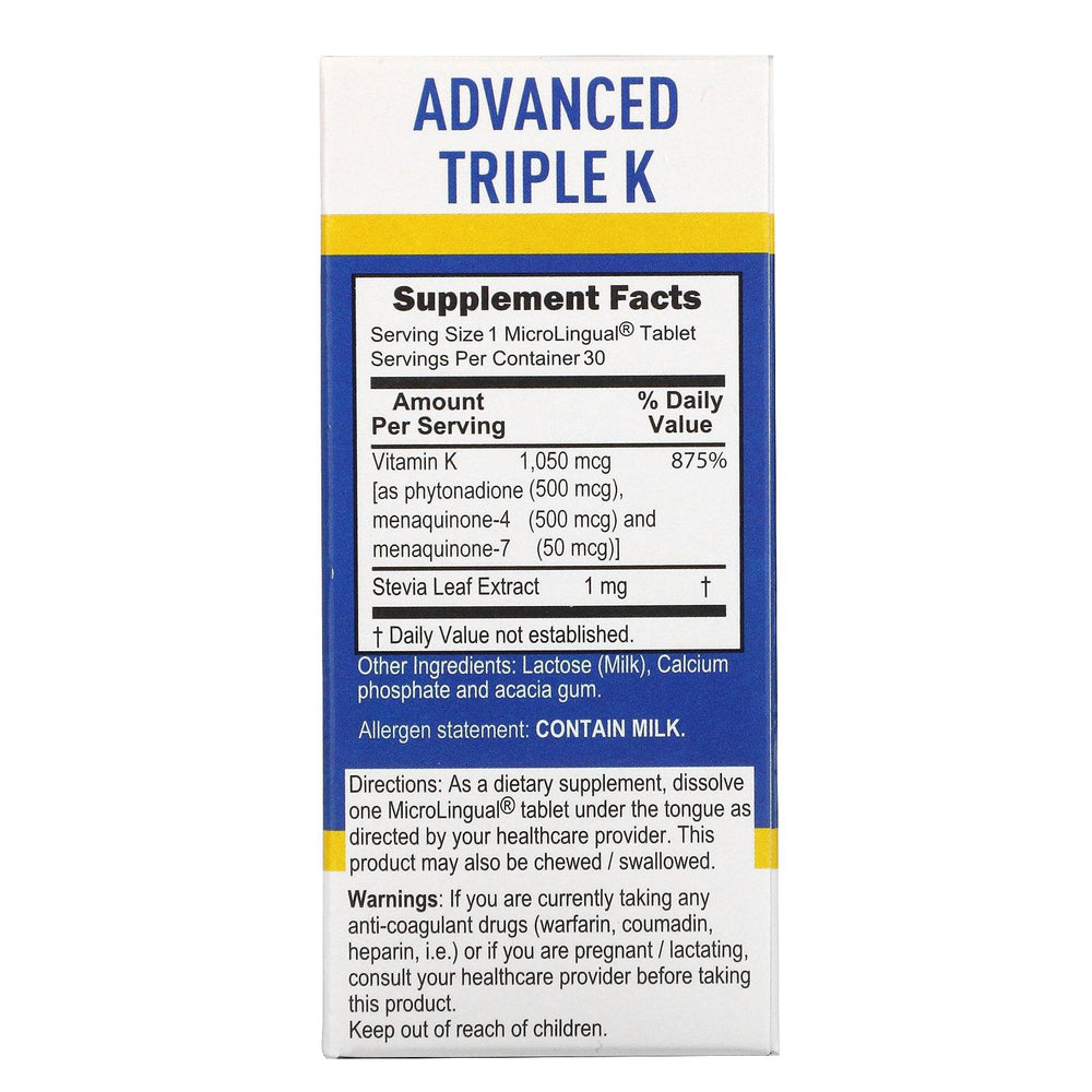 Superior Source, Advanced Triple K, 30 MicroLingual Instant Dissolve Tablets - HealthCentralUSA