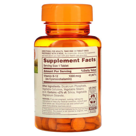 Sundown Naturals, B-12, 1,000 mcg, 60 Tablets - Supply Center USA