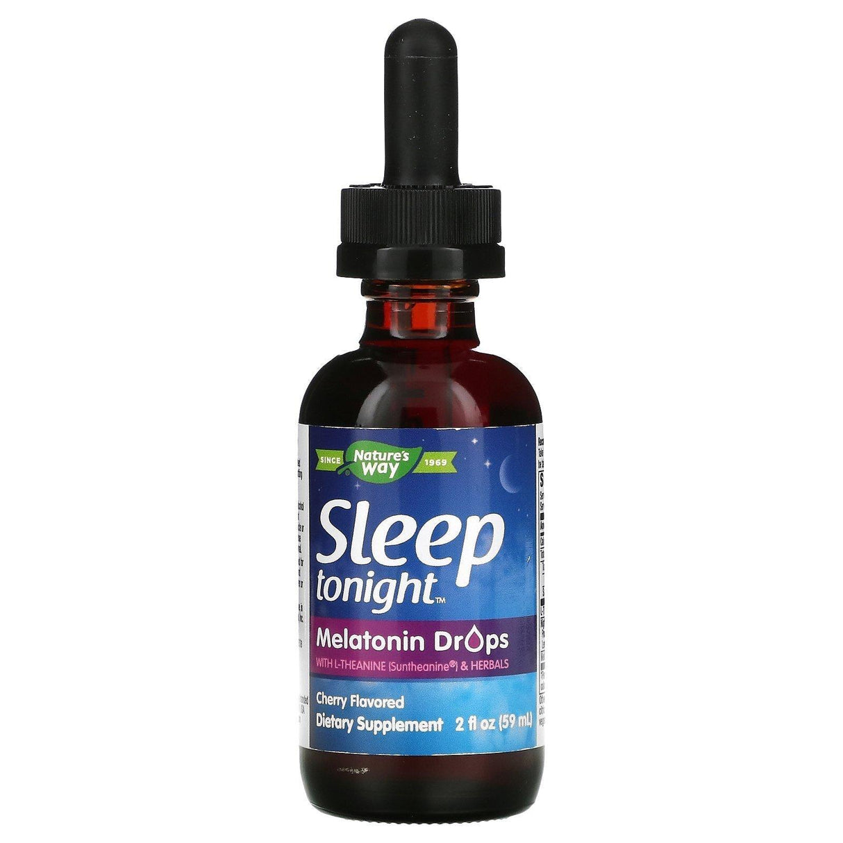 Nature's Way, Sleep Tonight, Melatonin Drops With L-Theanine & Herbals, Cherry, 2 fl oz ( 59 ml) - Supply Center USA