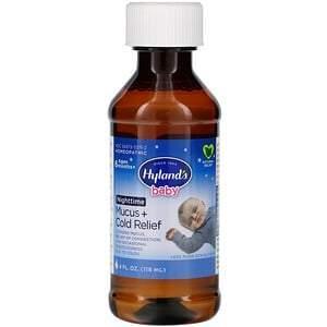 Hyland's, Baby, Nighttime Mucus + Cold Relief, Ages 6 Months+, 4 fl oz (118 ml) - Supply Center USA