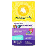 Renew Life, Ultimate Flora, Kids Probiotic, Berry-licious, 3 Billion Live Cultures, 30 Chewable Tablets - Supply Center USA