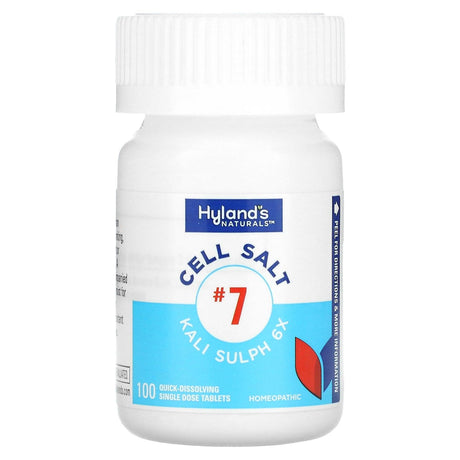 Hyland's Naturals, Cell Salt #7, Kali Sulph 6X, 100 Quick-Dissolving Single Tablet - Supply Center USA