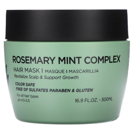 Luseta Beauty, Rosemary Mint Complex, Hair Mask, For All Hair Types, 16.9 fl oz (500 ml) - Supply Center USA