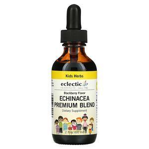 Eclectic Institute, Kids Herbs, Echinacea Premium Blend, Blackberry, 2 fl oz (60 ml) - Supply Center USA