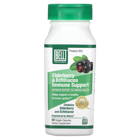 Bell Lifestyle, Elderberry & Echinacea, Immune Support , 60 Veggie Capsules - Supply Center USA