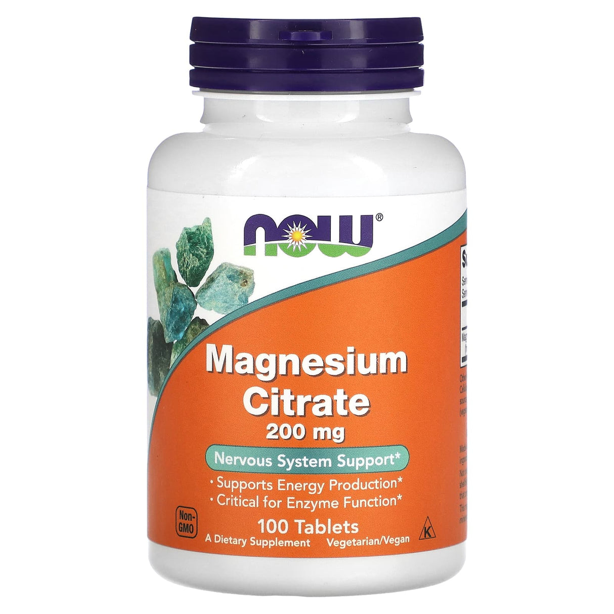 NOW Foods, Magnesium Citrate, 200 mg, 100 Tablets - Supply Center USA