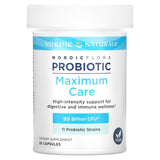 Nordic Naturals, Nordic Flora Probiotic, Maximum Care, 90 Billion CFU, 30 Capsules - Supply Center USA