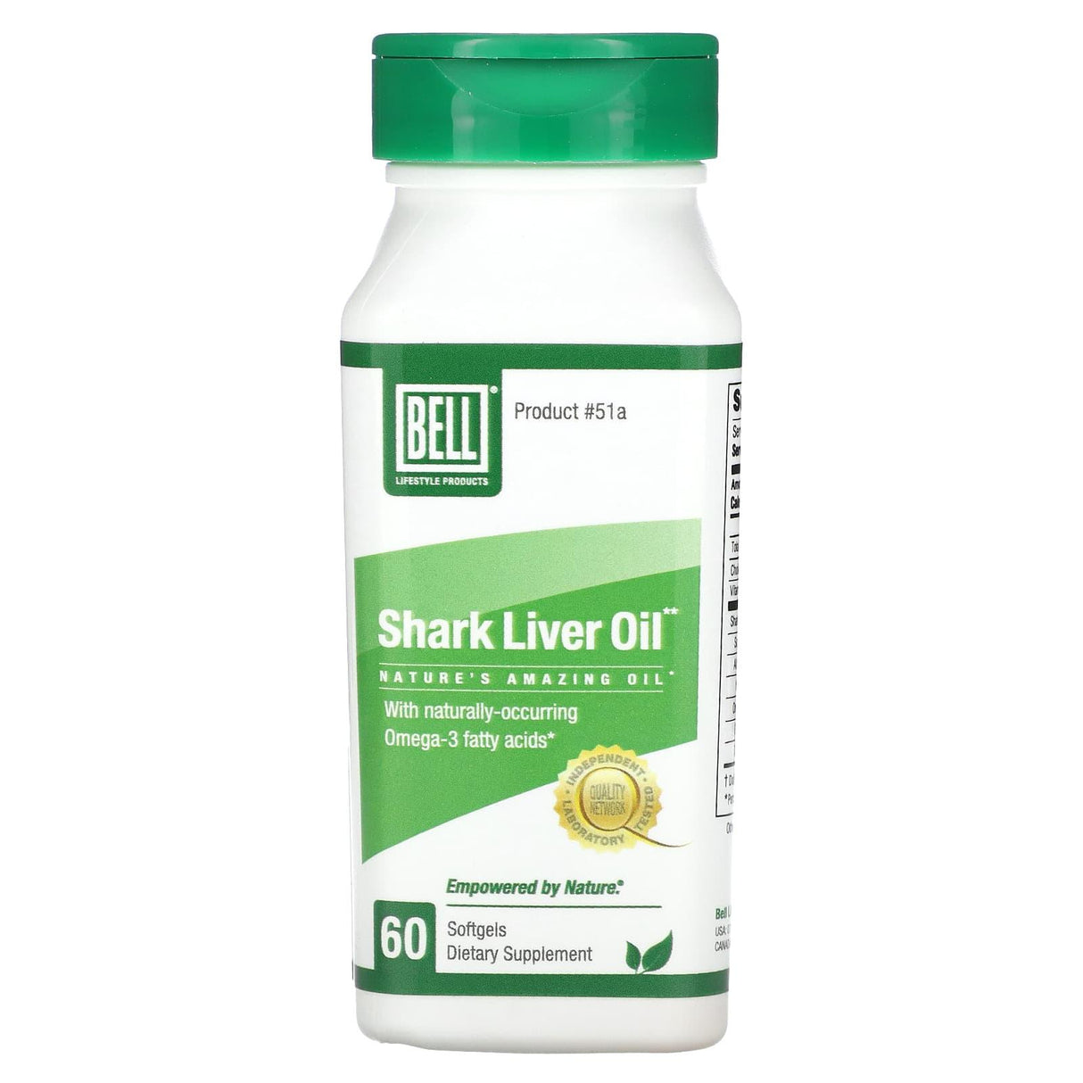 Bell Lifestyle, Shark Liver Oil, 60 Softgels - Supply Center USA