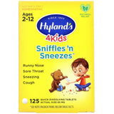 Hyland's, 4 Kids, Sniffles 'n Sneezes, Ages 2-12, 125 Quick-Dissolving Tablets