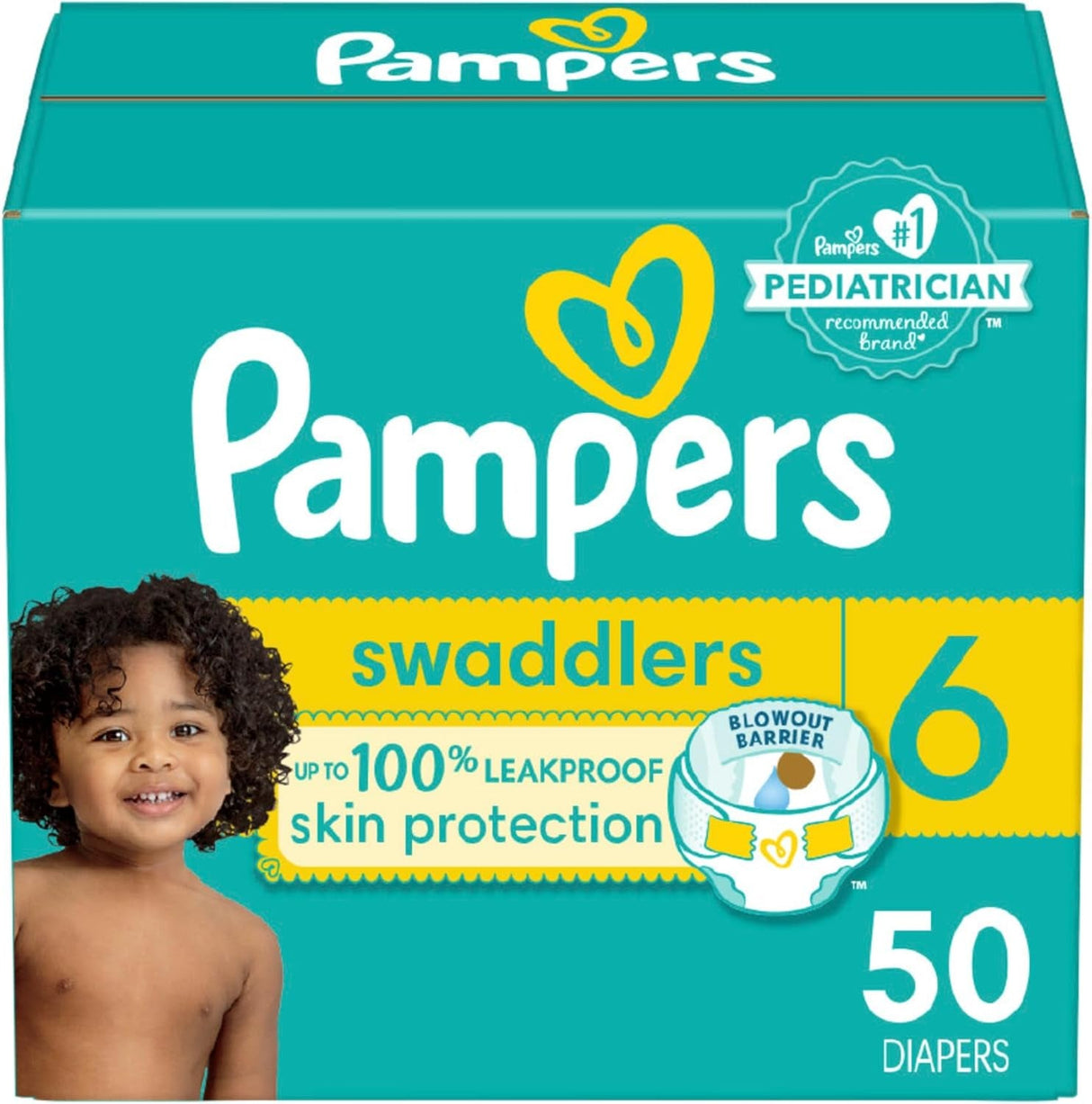 Pampers Swaddlers Diapers - Size 5, One Month Supply (132 Count), Ultra Soft Disposable Baby Diapers