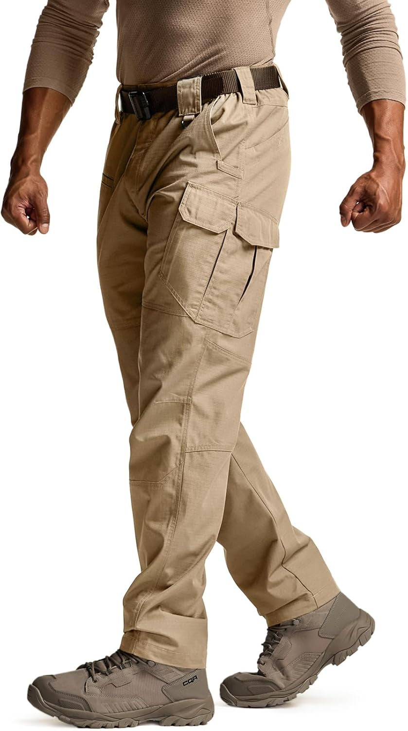 CQR Men'S Tactical Pants, Water Resistant Ripstop Cargo Pants, Lightweight EDC Work Hiking Pants, Outdoor Apparel