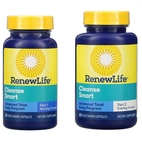 Renew Life, Cleanse Smart, 2 Bottles, 60 Vegetarian Capsules Each - Supply Center USA