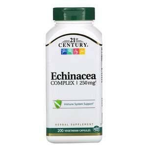 21st Century, Echinacea Complex, 250 mg, 200 Vegetarian Capsules - Supply Center USA