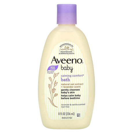 Aveeno, Baby, Calming Comfort Bath, Lavender & Vanilla, 8 fl oz (236 ml) - Supply Center USA