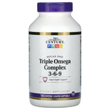 21st Century, Triple Omega Complex 3-6-9, 180 Enteric Coated Softgels - Supply Center USA