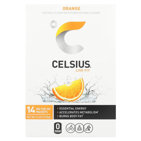 Celsius, Live Fit, Kiwi Guava Lime, 14 On-The-Go Packets, 0.19 oz (5.31 g) Each - Supply Center USA