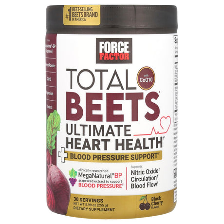 Force Factor, Total Beets® Ultimate Heart Health, Black Cherry, 8.99 oz (255 g) - Supply Center USA