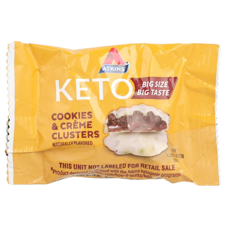 Atkins, Keto Cookies & Creme Clusters, 8 Clusters, 0.92 oz (26 g) Each - Supply Center USA