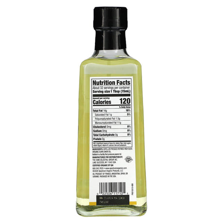 Spectrum Culinary, Organic High Heat Sunflower Oil, Refined, 16 fl oz (473 ml) - Supply Center USA