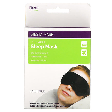 Flents, Reusable Sleep Mask, One Size Fits Most, 1 Mask - Supply Center USA