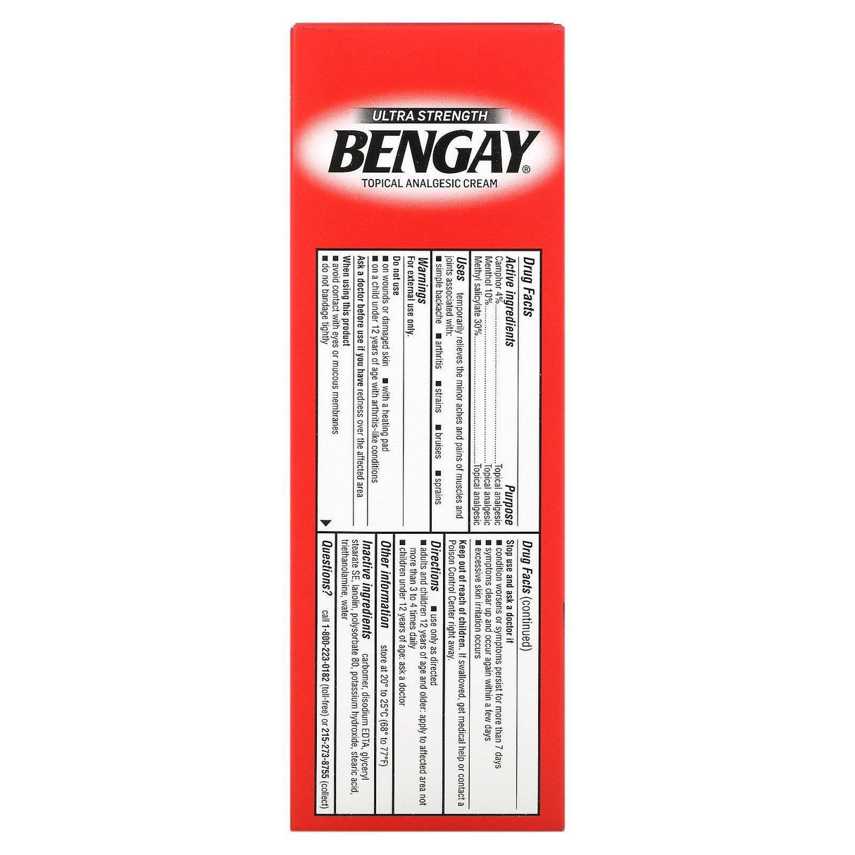 Bengay, Topical Analgesic Cream, Ultra Strength, 4 oz (113 g) - Supply Center USA