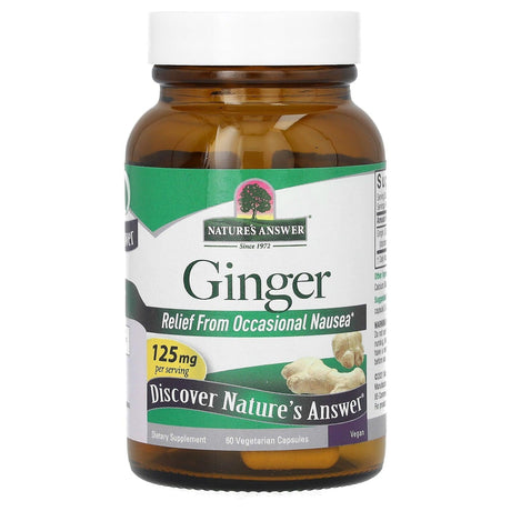 Nature's Answer, Ginger, 125 mg, 60 Vegetarian Capsules - Supply Center USA