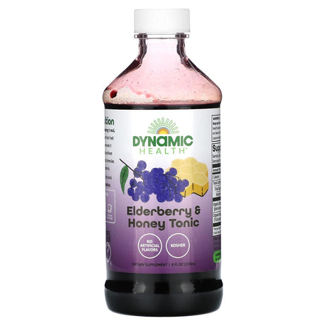 Dynamic Health, Elderberry & Honey Tonic, 8 fl oz (237 ml) - Supply Center USA