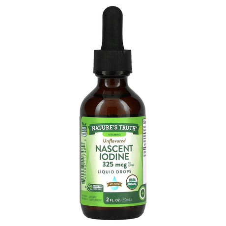 Nature's Truth, Vitamins, Nascent Iodine, Liquid Drops, Unflavored, 325 mcg, 2 fl oz (59 ml) - Supply Center USA