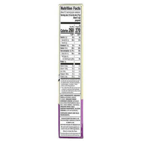 Annie's Homegrown, Organic Macaroni & Cheese, Shells and White Cheddar, 6 oz (170 g) - Supply Center USA