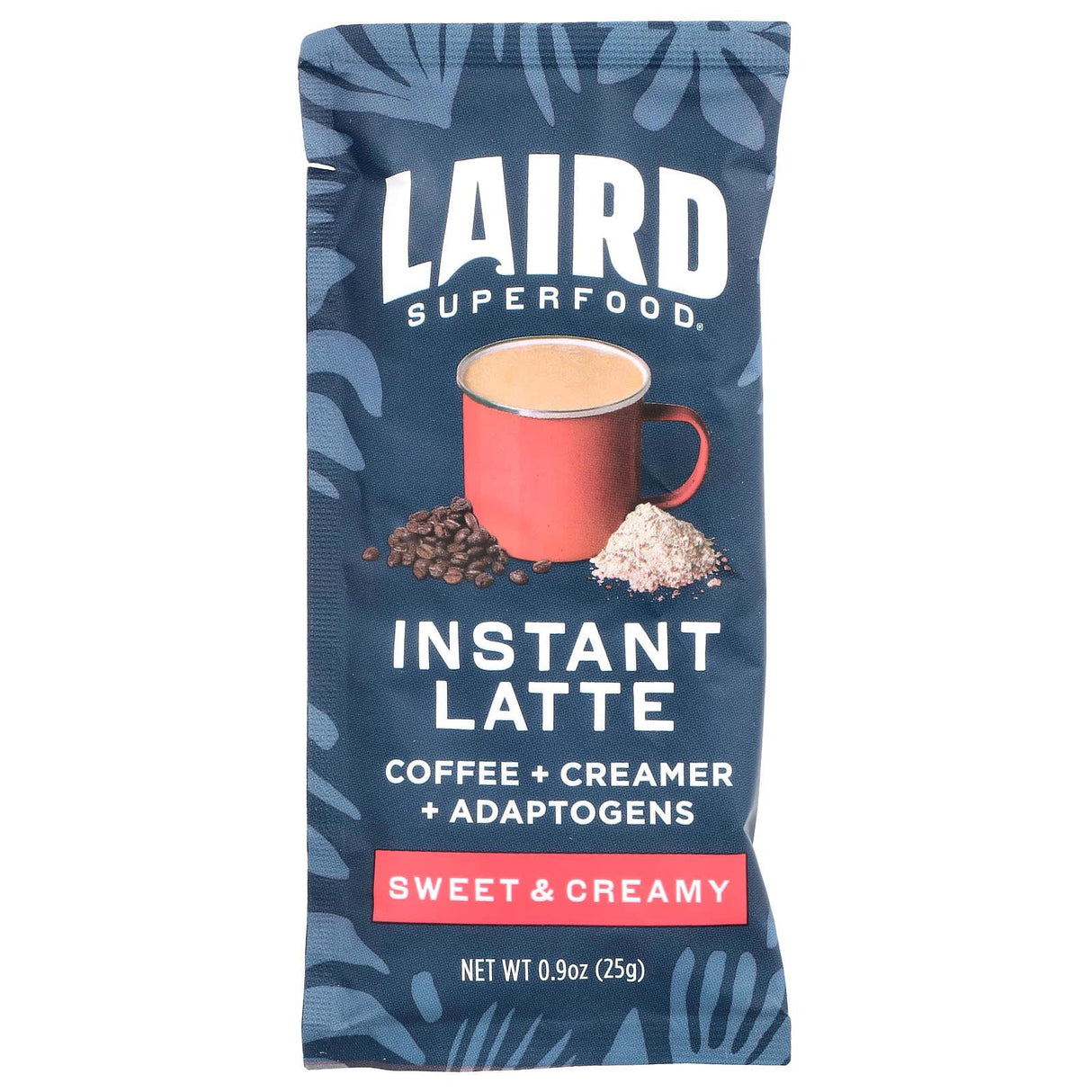 Laird Superfood, Instant Latte, Sweet & Creamy, 5 Packs, 0.9 oz (25 g) Each - Supply Center USA