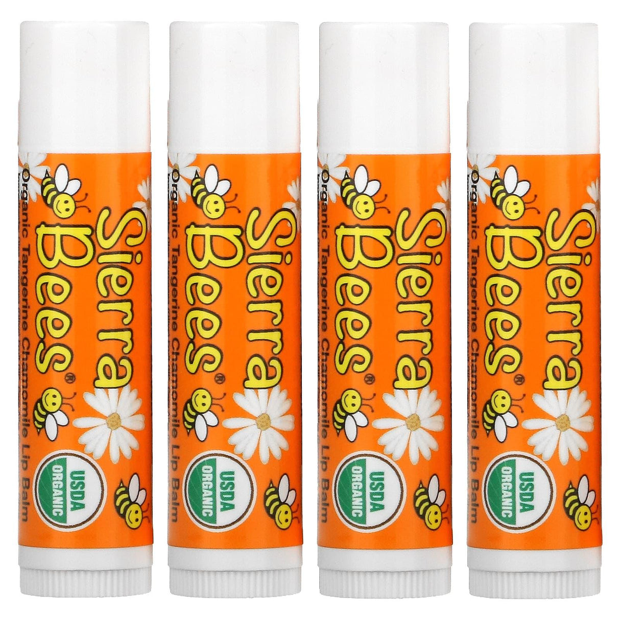 Sierra Bees, Organic Lip Balms, Coconut, 4 Pack, 0.15 oz (4.25 g) Each - Supply Center USA