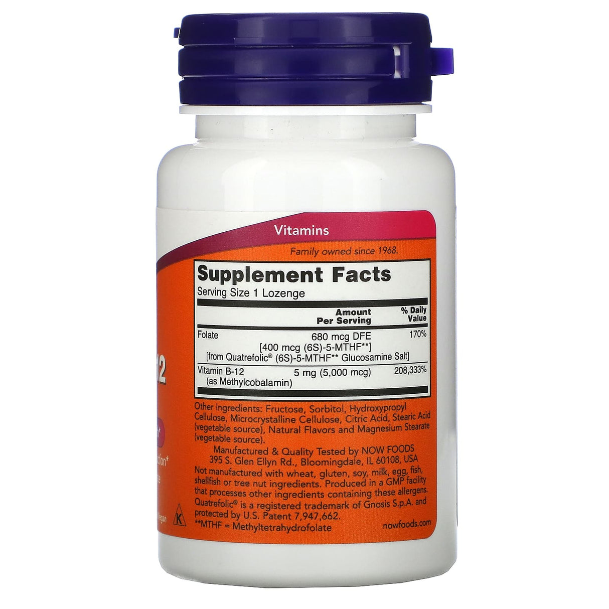 NOW Foods, Methyl B-12, 5000 mcg, 120 Lozenges - Supply Center USA