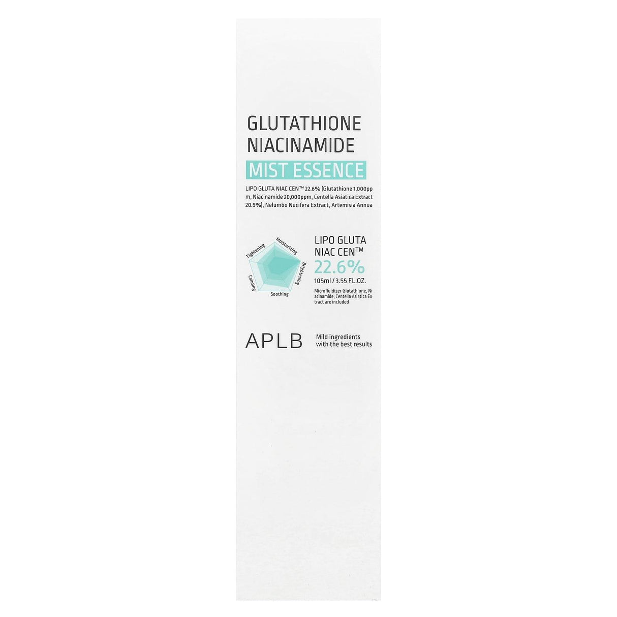 APLB, Glutathione Niacinamide, Mist Essence, 3.55 fl oz (105 ml) - Supply Center USA