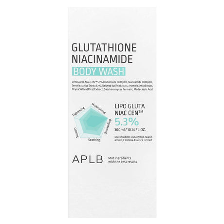 APLB, Glutathione Niacinamide Body Wash , 10.14 fl oz (300 ml) - Supply Center USA